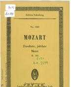 EXSULTATE JUBILATE MOTET K.V.165
