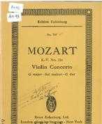 VIOLIN CONCERTO IN G MAJOR K.V.216